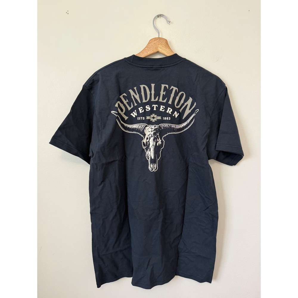 Pendleton Western Graphic T-Shirt – Blue – Size Medium – NWT – Men's